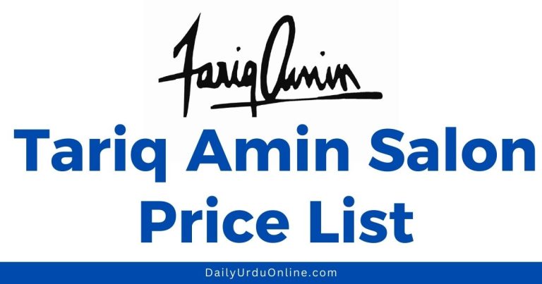 Tariq Amin Salon Islamabad Price List 2024